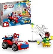 LEGO® Super Heroes Marvel Spider-Man's Car and Doc Ock 10789 Building Toy Set with 2 Minifigures and Authentic Accessories; Includes Glow-in-The-Dark Elements; Fun Super Hero Toy for Kids Aged 4+