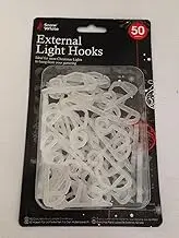 Snow White - 50 x Gutter Hanging Hooks/Clips for Outdoor Christmas Xmas String Lights