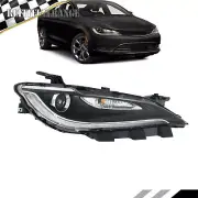 Halogen Passenger Chrysler 200 2015 2016 2017 w/LED DRL Chrome Trim Headlight (for: Chrysler)