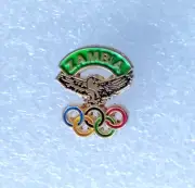 2024 Paris Olympic Games NOC Undated Zambia Olympic Rings Cutout Pin