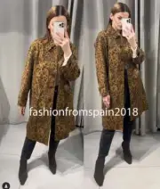 ZARA NEW WOMAN ZW COLLECTION ANIMAL PRINT TRENCH COAT LEOPARD XS-S,M-L 3138/149