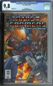 TRANSFORMERS: THE ANIMATED MOVIE #1 CGC 9.8 WHITE PAGES // MOVID ADAPT ID: 36569