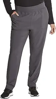 [Dickies] EDS Essentials Women Scrubs Pant Mid Rise Tapered Leg Pull-on Plus Size DK090, 5XL, Pewter