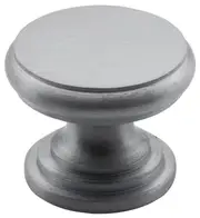 2.5cm Round Flat Cupboard Knob, Satin Chrome
