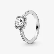*BRAND NEW* Pandora Timeless Cubic Zirconia Square Sparkle Halo Ring 198863C01