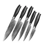 Damascus Steel Knife Set 67 Layers Blade Chef Utility Santoku Cleaver Boning Cut
