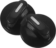 PAMINGONO Oven Range Control Knobs 2pcs Replacement Timer Switch Knobs for Gas Burners D-Shaped Plastic Shaft