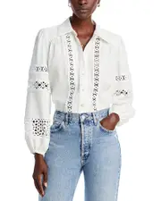 Aqua Lace Button Up Shirt - Exclusive