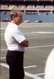 Pittsburgh Steelers head coach Chuck Noll looks on vs Houston Oile- Old Photo