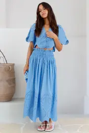 Your Soul Maxi Skirt Blue