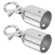 1 Set Of Metal Rope End Caps Stainless Steel Cord End Stopper Metal Stanchions