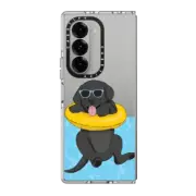 Galaxy Z Fold6 Clear Case Swimming Black Labrador