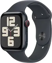 Apple Watch SE [GPS + Cellular 44mm] Midnight Aluminium Case with Midnight Sport Band - S/M
