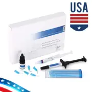 Dental Orthodontic Light Cure Adhesive Kit Bonding Brackets Acid Etchant Bracket