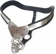 HCUDFN BDSM Stainless Steel Male Chastity Belt Hollow Chastity Device Metal Penis Cage Sex Toys For Men Couples(Waist 102~108cm)