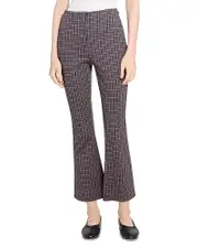 Theory Kick Flare Plaid Pants