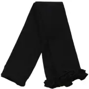 New Jefferies 1 pr Pima Cotton Ruffle Footless Tights BLACK 4-6 yrs, 8-10 yrs