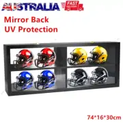 8 Mini Helmet Display Cabinet Helmet and Figurines UV Protection Display Case AU