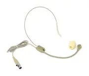 Beige Cardioid Headset Microphone Mic Headworn fits Shure Wireless TA4F 4-pin