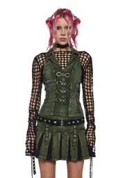 [Tripp NYC] Peace Corset Vest - Green