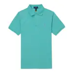 【RALPH LAUREN】RL POLO 經典刺繡小馬短袖POLO衫-青年款-湖水綠色 上衣(青年款/平輸品)