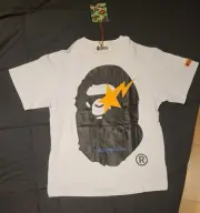 BAPE X Heron Preston Collab Relaxed Fit Tee White Mens Medium New