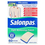Salonpas, Pain Relieving Patch, 60 Patches