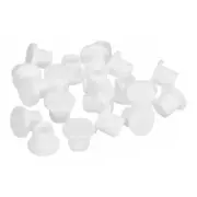 30 Pieces White Plug Holes, Waterproof Rubber Button Plug for 9mm/0.35" Hole
