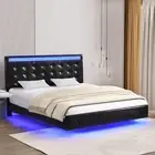 Floating Bed Frame Double Size with RGB Led Lights,