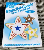 Wilton Star Stencil A Cookie Cutter & Stencel Set