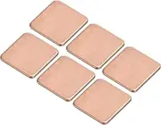 sourcing map Heatsink Copper Pad Shim 15mm x 15mm x 1.2mm Thermal Conductive Heat Sink for Electronic Chip Cooling Pack of 6