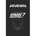 JOURNAL: MARVEL AVENGERS IRON MAN STARK INDUSTRIES GRAPHIC BLANK JOURNAL NOTEBOOK SIZE FOR DIARY STUDENT TEACHER FRIEND WITH 12