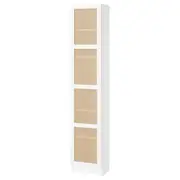 BILLY / HÖGADAL bookcase with door, white, 40x30x202 cm