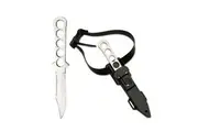 Fury Stainless Steel Mirror Polish Reverse Serrated Dive Knife 229mm (K-MD-1BS)