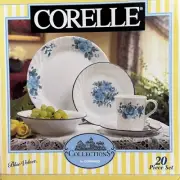 Corelle Blue Velvet Complete Dinnerware 20 Piece Set for 4