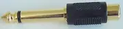 ADAPTER, MONO 6.35MM PLUG-RCA/PHONO RCPT, Audio Adapters, Qty.1 PS000143