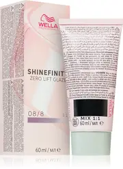 English hair dye Wella Shinefinity Zero Lift Glaze 60ml 08/8 | Natural light blonde