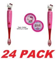 Hello Kitty Firefly Toothbrush With Cap Light up 60 Sec Timer Soft bristles 24PK