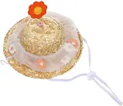 VANZACK 1Pc Adorable Pet Hat for Cats and Dogs Cute Flowered Headwear for Parties Festivals and Daily Wear Lightweight and Comfortable Costume Accessory