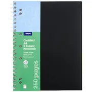 J.Burrows A4 Recycled PP 5 Subject Notebook 250 Page Black
