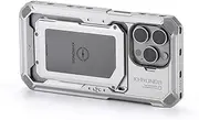 TILTA Khronos Cell Phone Cage for iPhone 15 Pro Max, Aluminum Alloy Mobile Video Rig, Smartphone Case Stabilizer for Video Recording, YouTube, Live Streaming, Vlog, Videography, Titanium White