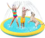 Kids Dog Splash Pad Sprinkler - Jasonwell Non Slip Dog Sprinkler Pad Splash Pool