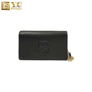 古馳 Gucci Soho 女士鍊式錢包,黑色 - 598211-A7M0G-1000 Qjd8