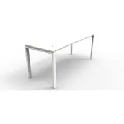 RAPIDLINE RAPID INFINITY PROFILE LEG WORKSTATION Single Sided No Screen 1 Person W1500 x D700 x H730mm Natural White with Cable Entry Holes
