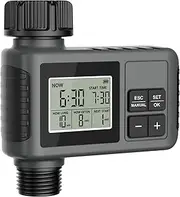 Sprinkler Timer, Programmable Hose Timer for Garden Soaker Hose, Water Timer with Rain Delay Manual Watering System Digital Drip Irrigation for Yard Lawn