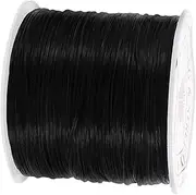 SHERCHPRY 1 Roll Invisible Hair String Elastic Thread for Hair Extensions Soft and Durable Beading String for DIY Jewelry and Hairstyling Projects Thickness