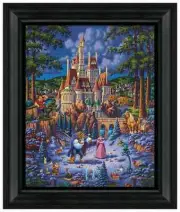 Eric Dowdle Beauty & Beast Finding Love 19x 22.5 Canvas Framed Kinkade Studios