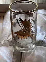 Artesania Tabuisa of Peru ~ Phoenix Glasses ~ 14K Gold Overlay ~ Set of 6 ~ NIB