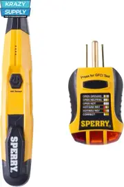 Sperry Instruments STK001 Non-Contact Voltage Tester (VD6504) & GFCI Outlet / Re