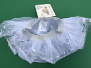 Build a Bear Full Size Teddy Bear Clothing - White/Silver Tutu - NEW